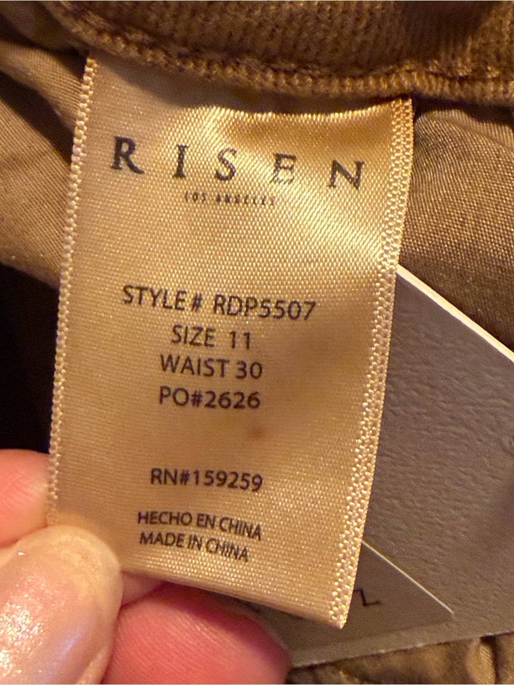 NWT Risen Cocoa Brown High Rise Raw Hem Slit Straight Juniors Jeans - Picture 16 of 16